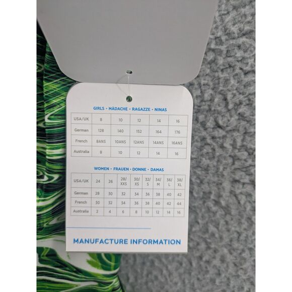 NWT Dolfin Reliance Women's sz 30 Jet Stream Green V-Back One Piece Swimsuit - Picture 4 of 8